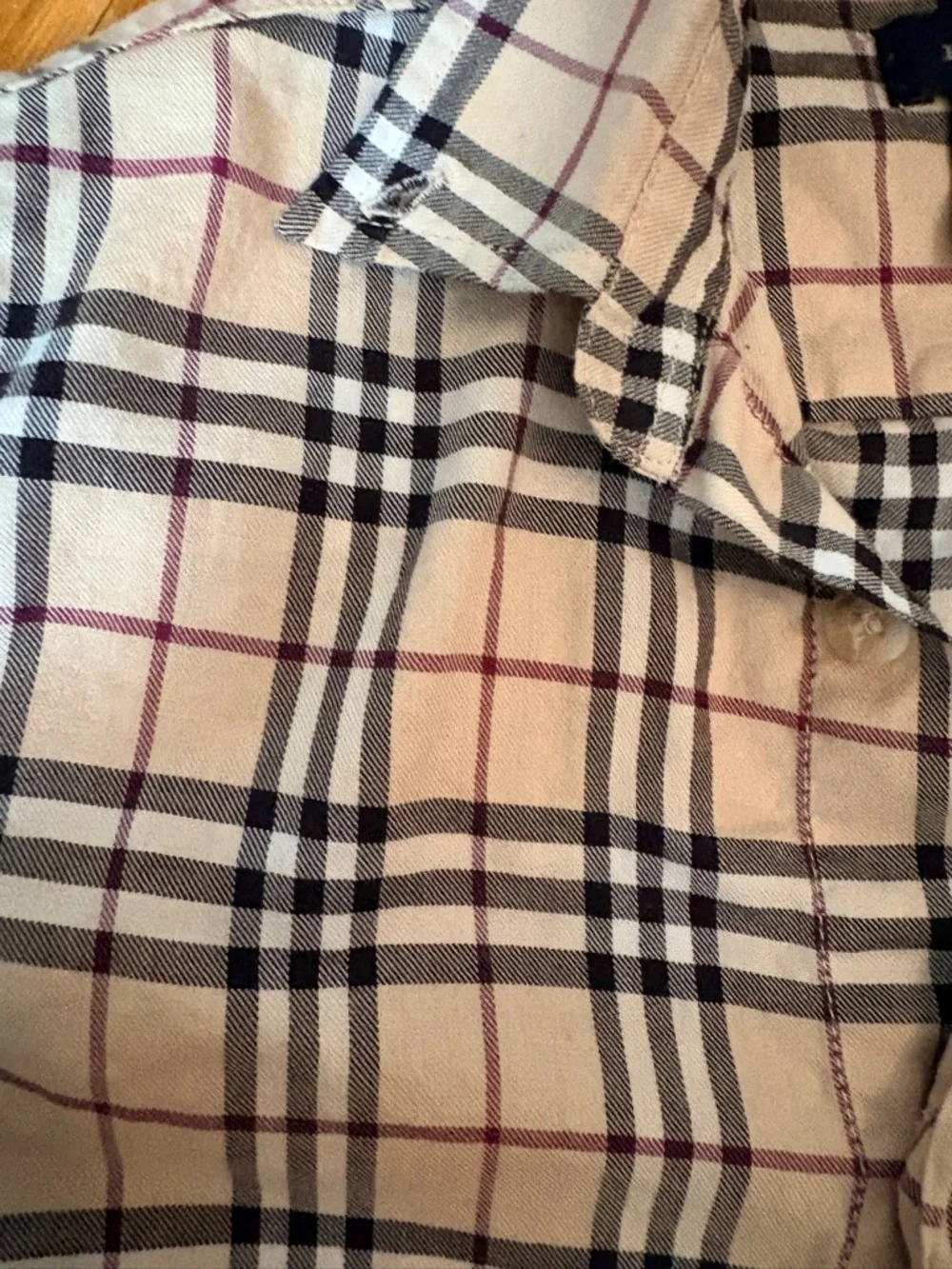 Burberry Classic Beige Plaid Button-Down Shirt 100% cotton - Picture 6 of 6